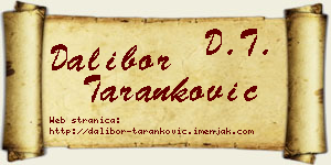 Dalibor Taranković vizit kartica